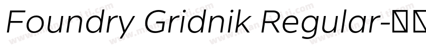 Foundry Gridnik Regular字体转换
